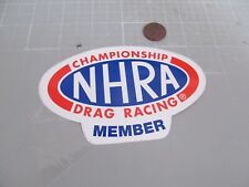 NHRA MEMBER Sticker / Decal  ORIGINAL old stock RACING picture