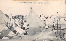 CPA 02 - Camp de SISSONNE - Mounting a tent picture