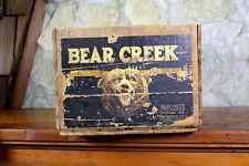 Vintage BEAR CREEK ORCHARD Wood Crate Produce Box Medford Oregon picture