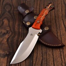 Handmade 440 C Steel PINE CONE Tracker Knife with Horizontal Leather Sheath picture