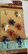 Vintage Red/ White blue Star Buttons picture