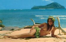 Nude Sunbather Hawaiian Woman Beauty Breasts Beach 1970s picture