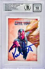 2016 Captain America Civil War Paul Bettany Auto #CACW8 Beckett Graded 10 picture
