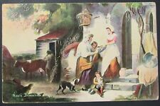 Rustic Benevolence Vintage Art Postcard Posted 1907 picture