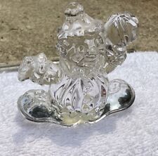 Princess House Rocking Clown Figurine 24% Lead Crystal Made in Germany 3” picture