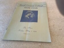 VINTAGE MAY 1, 1953 GOOD COUNSEL COLLEGE GLEE CLUB PROGRAM picture