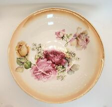 Antique Handpainted Porcelain Floral Roses Serving Bowl Bavaria 10