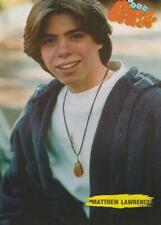 Matthew Lawrence teen magazine pinup clipping Teen Party blue shirt Teen Idols picture
