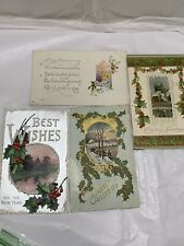 antique early 1900s Christmas postcards Embossed  4#2 picture