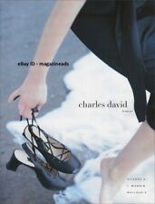 vintage CHARLES DAVID Footwear 1-Page PRINT AD 1993 woman's ankle leg foot picture