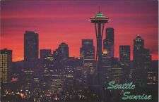 ZAYIX Postcard Seattle Sunrise Space Needle Downtown Skyline 102022-PC05 picture