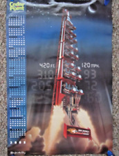 Vintage 2003 Cedar Point Amusement Park TOP THRILL DRAGSTER Wall Calendar Poster picture