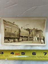 Antique Photo Snapshot Of Old Train At Station  picture