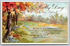 Rally Day Hagerstown Maryland MD 1915 Sunday School Invitation Autumn  Postcard picture