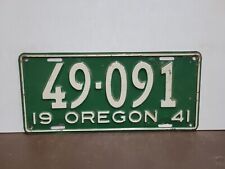 NICE 1941  Oregon   License Plate Tag picture