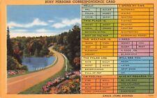 Springville New York NY Country Road Busy Person Card Vtg Postcard D25 picture