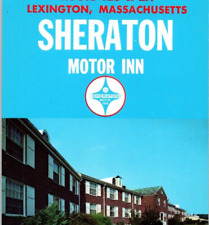 1968 Vintage Sheraton Motor Inn Lexington Mass 3-View Unposted Panorama Postcard picture