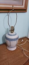 Vintage MCM Large Ceramic Lamp Base Pottery Geometric Working WOW picture