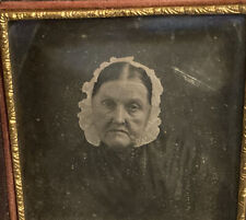 Antique 1860s Daguerreotype Grandmother Shelmandine Photo and Note With Name picture