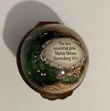 Rare Halcyon Days Enamel The First Terrestrial Globe Martin Behiam Nuremberg Box picture
