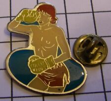 SEXY pin up BOXING GIRL vintage pin badge picture