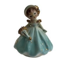 Vintage Josef Originals Tiny Tilt Head Doll Of The Month April Figurine MCM picture