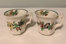 2 Vintage Booths “Old Staffordshire” Silicon China 2.25” Floral Tea Cups picture