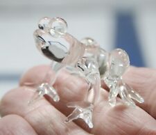 Vintage Clear Glass Figurine Bulging Eyes Frog Mint Condition picture