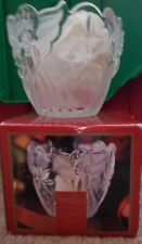 Gorham Angels of Peace Crystal Candle Votive Holder Holiday Traditions Christmas picture