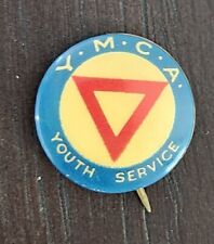 Y.M.C.A. Youth Service Button Badge, Vintage picture