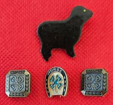 Lot 3 Vintage 4H Pins 4-H pins + bonus sheep pin enamel picture
