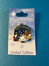 Disney Pin WDW Lady and the Tramp 2012 Happy Holidays Snowman NEW LE1500 picture