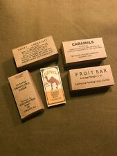 WWII US Army USMC K-Ration Box set with Camel Cigarette box* picture