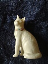 Vintage Lenox Porcelain White Cat Gold Trim Raised Collar picture