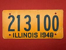 1948 Illinois Post WW2 era Fiberboard Automobile License Plate picture