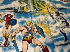 Vintage 1983 He-Man Masters Of The Universe, MOTU, FULL FLAT Bed Sheet, USA picture