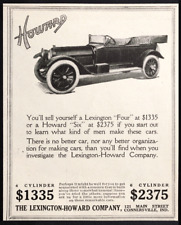 1914 HOWARD SIX Automobile Convertible Car LEXINGTON-HOWARD Antique Vtg PRINT AD picture