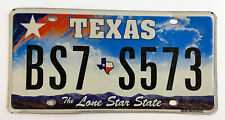 TEXAS License Plate Lone Star State Tag BS7 S573 Davis Mountains TX Map Man Cave picture