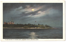 Plant Estate by Moonlight-Eastern Point-Groton CT-antique 1920 posted postcard picture