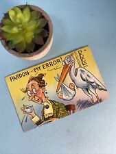 Vintage Humor Linen Postcard - 