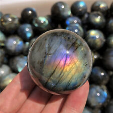 1pc Natural rainbow labradorite sphere 45mm+ quartz crystal ball gem healing picture