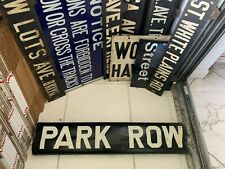 NY NYC BUS ROLL SIGN PARK ROW BOWERY CHINATOWN CHATHAM MANHATTAN BROOKLYN BRIDGE picture