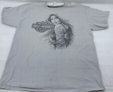 Harley Men’s Shirt Large Sacramento T-shirt Gray Tattoo Woman Graphic picture