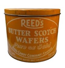 Vintage Reed's Butter Scotch Wafers Tin 20lbs Chicago picture