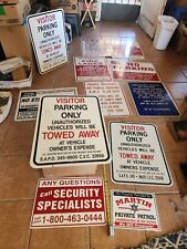 Metal No parking Signs Lot of 12 Most over 2 Ft Long picture