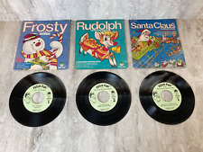 Christmas 45's Frosty, Santa Clause is coming to town & Rudolph 1960's - Vintage picture