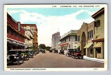 Clearwater FL-Florida, Fort Harrison Avenue Looking South, Vintage Postcard picture