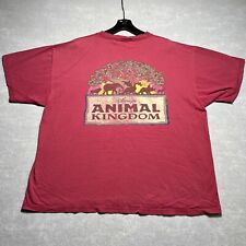 VINTAGE DISNEY Parks Animal Kingdom Crimson Red T-shirt Front and Back deisgn XL picture