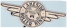 Original Vintage 1940s Roller Skating Rink Sticker Roanoke VA Lakeside s14 picture