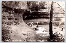 Starved Rock State Park IL~Tour Group Stops For Photo @ Horseshoe Canyon RPPC picture